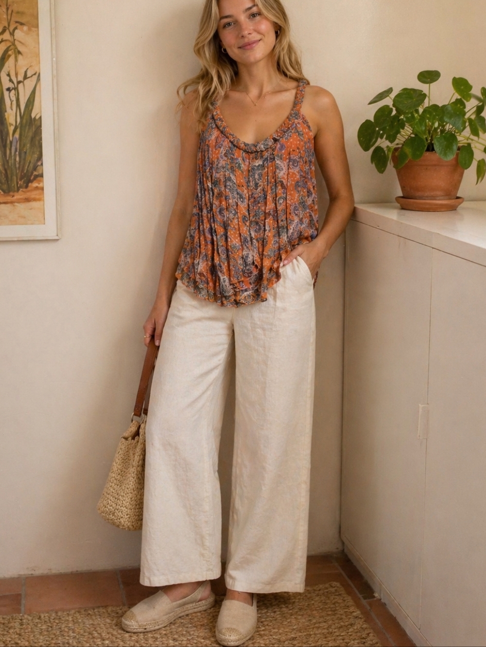 Sundance Silk Summer Top Blouse XL